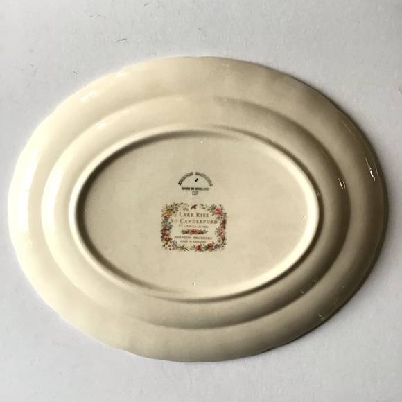Vintage 1984 Johnson Brothers Lark Rise to Candleford Oval Serving Platter - Picture 5 of 6